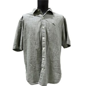 Tommy Bahama Men's 2XL Casual Short Sleeve Shirt Sage Green Gray